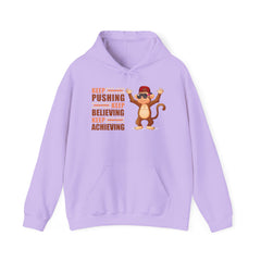 Youth Hoodies Keep Pushing, Keep Believing, Keep Achieving Hooded Sweatshirt