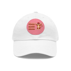 Dad Hat with Leather Patch (Round)