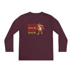 Youth Long Sleeve Never Give Up Never Give In