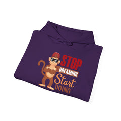 Adult Hoodies Stop Dreaming Start Doing Hooded Sweatshirt