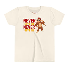 Youth Half Shirt Never Give up Never Give in