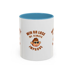 Accent Coffee Mug (11, 15oz) Win or Loss we always Improve