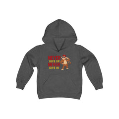 Unisex Adults Hoodie Never Give up Never Give in