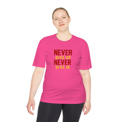 Unisex Adults Never Give up Never Give in