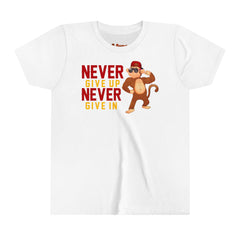 Youth Half Shirt Never Give up Never Give in