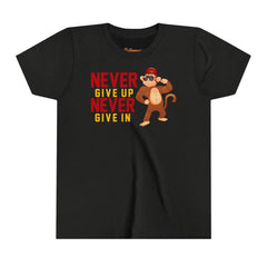 Youth Half Shirt Never Give up Never Give in