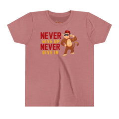 Youth Half Shirt Never Give up Never Give in