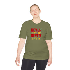 Unisex Adults Never Give up Never Give in