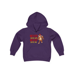 Unisex Adults Hoodie Never Give up Never Give in