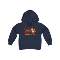 Unisex Adults Hoodie Never Give up Never Give in