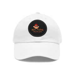 Dad Hat with Leather Patch (Round)