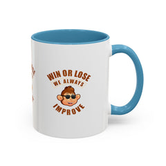 Accent Coffee Mug (11, 15oz) Win or Loss we always Improve