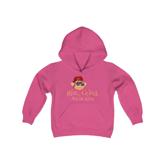 Youth Hoodie Rise Grinde and Be Kind