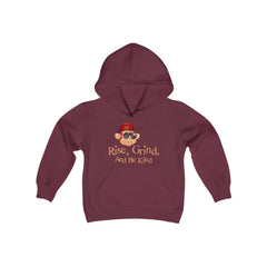 Youth Hoodie Rise Grinde and Be Kind