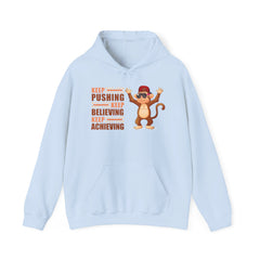 Youth Hoodies Keep Pushing, Keep Believing, Keep Achieving Hooded Sweatshirt