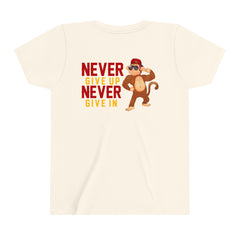 Youth Half Shirt Never Give up Never Give in