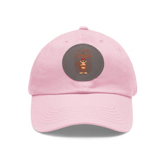 Dad Hat with Leather Patch (Round)